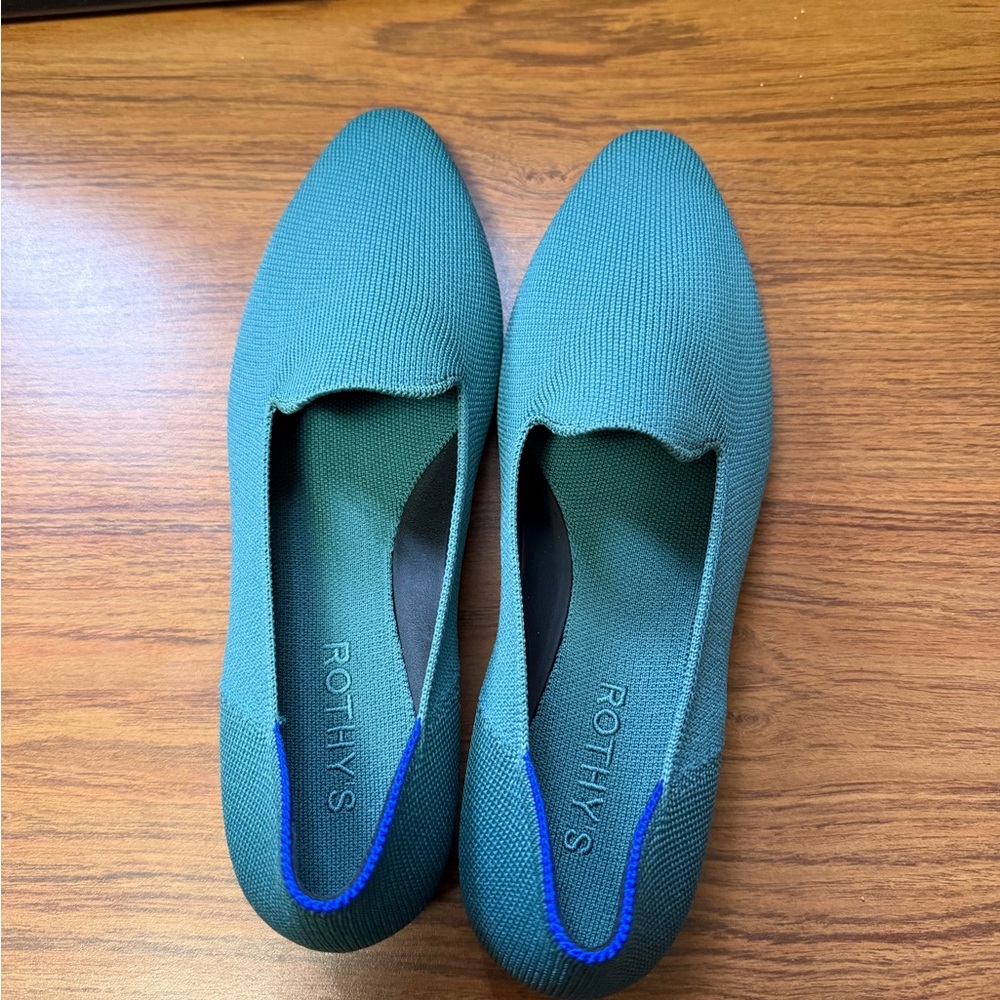 Rothy's Almond Loafer in Blue Sage - Picture 2 of 4